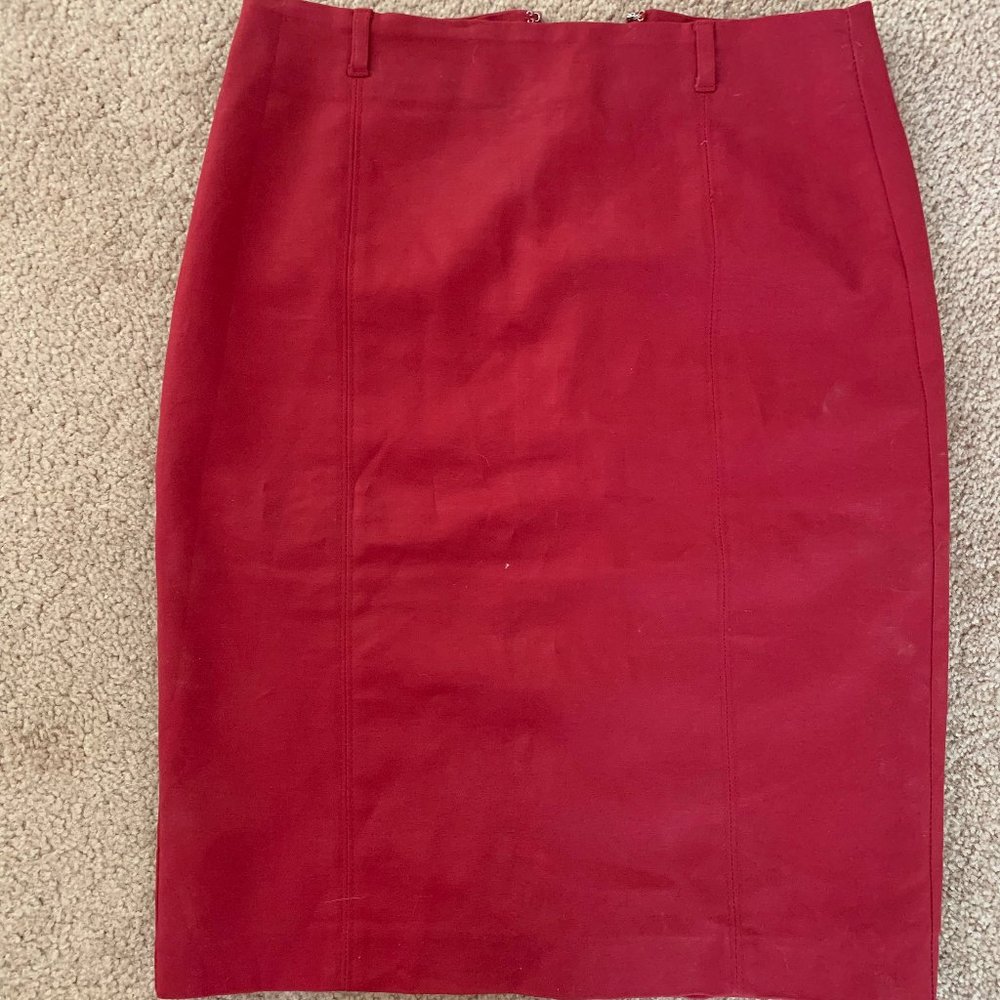 Dark Red Pencil Skirt - Size 2, Van Heusen Studio
